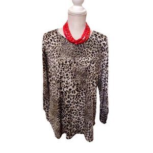 🐸 Esperance women's long sleeve shirt  Leopard Print on size fit all
